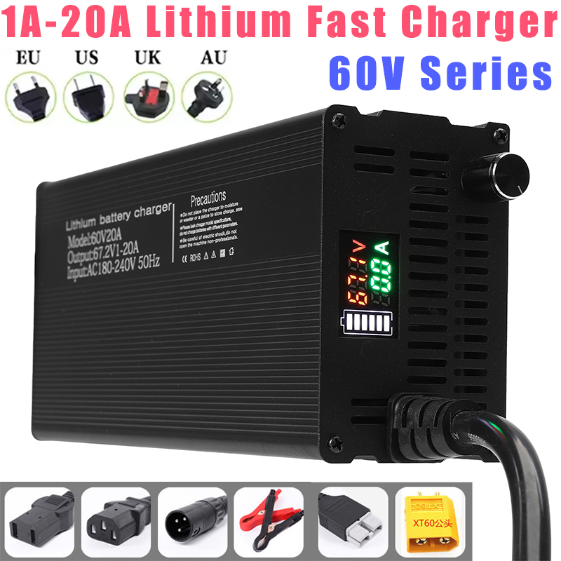 84V 20A Smart Charger - Pengisi Daya Baterai Lithium Arus Dapat