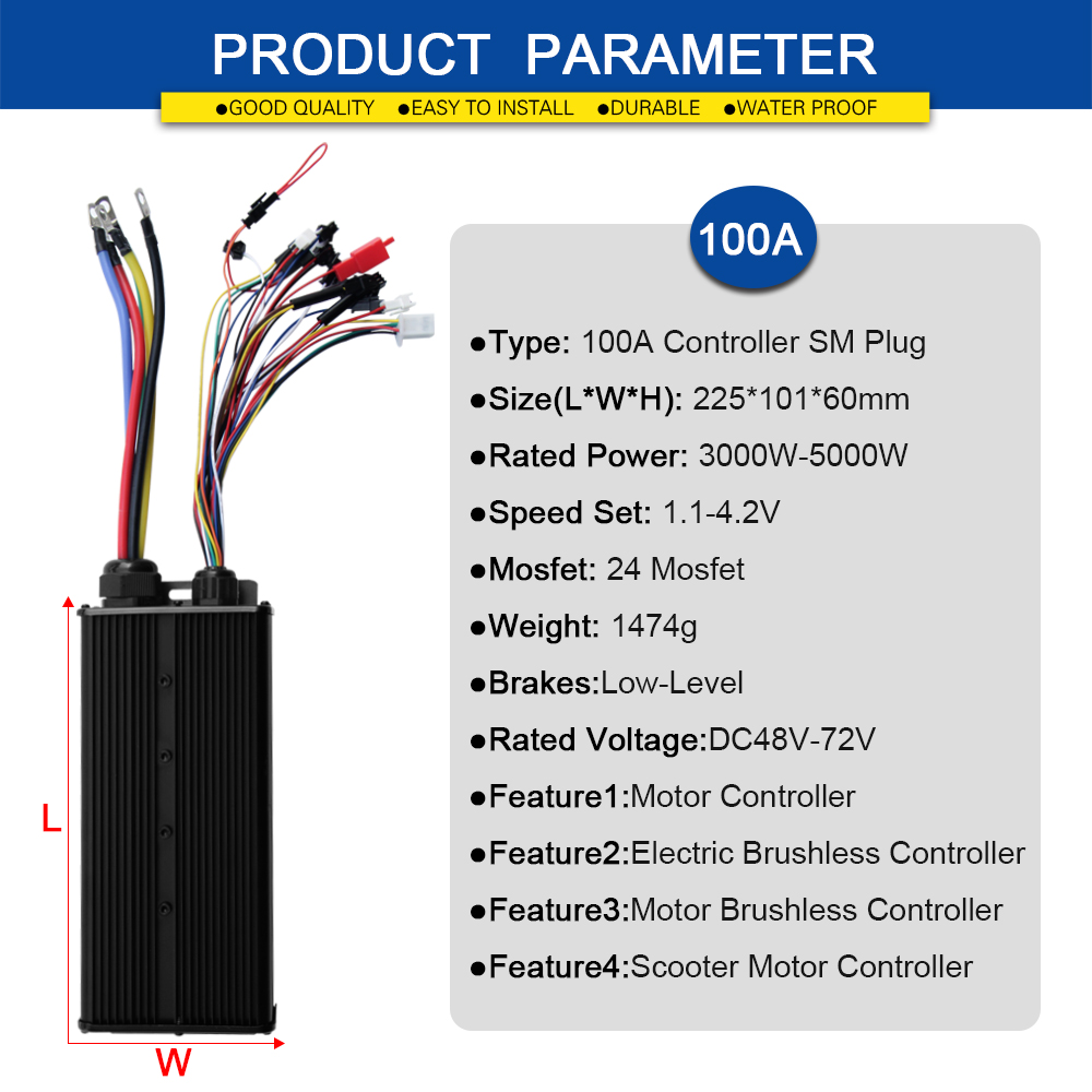 Pengendali Gelombang Sinus Ebi - 72V 100A Sabvoton Controller ulasan dan harga